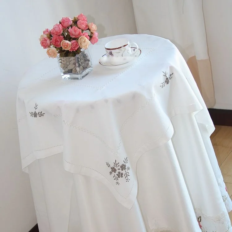 Новая белая нежная вышитая скатерть с вышивкой, элегантная вышитая скатерть с накладками, домашний декор, полотенце, Текстиль
