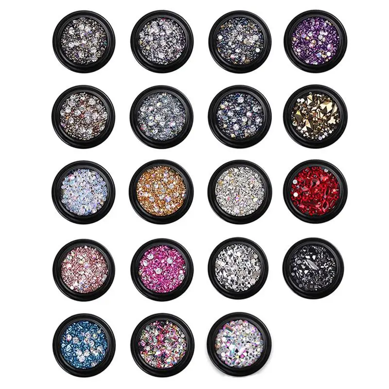 

Nail Art Decoration Jewelry New York Storm Luxury Mine Black Micro Drill Hybrid Black Boxed Broken Diamond Crystal Sand