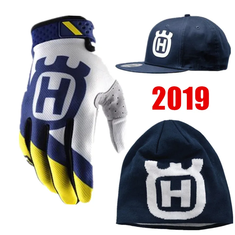 

2018 Husqvarna Beanie Motocross Gloves BMX ATV MTB Off Road Motorcycle gloves Mountain Bike MX Gloves hat