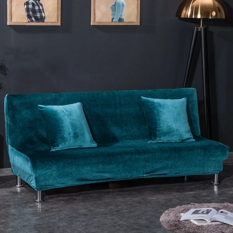 Сплошной цвет, безрукий чехол для дивана, все включено, складной эластичный чехол для дивана-кровати, универсальный чехол, 120-225 см, разные цвета, опция