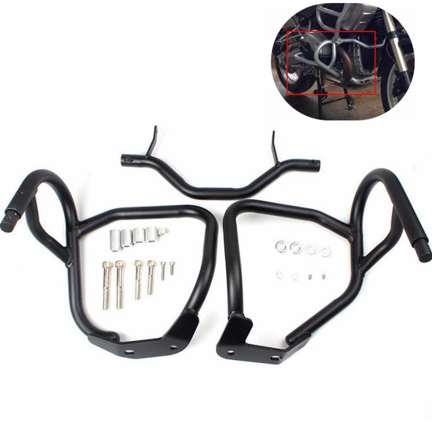 

For BMW R1200GS 2004 2005 2006 2007 2008 2009 2010 2011 2012 Steel Motorcycle Parts Black Lower Crash Bars Guard Protection