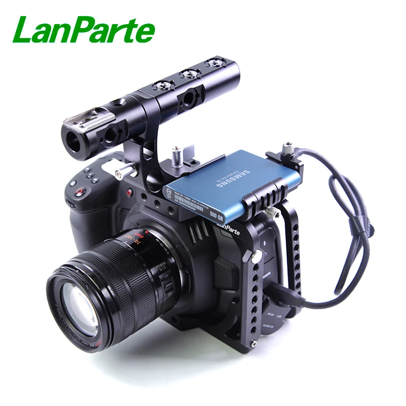  LanParte BMPCC 4K Käfig Kamera Halb Käfig mit SSD T5 Clamp für Samsung für Blackmagic Tasche Kamera