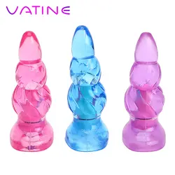 VATINE анальный гелевый плагин силикона массажер для простаты мастурбации Butt Вибраторы игрушки для мужчин Для женщин анальный Секс-игрушки