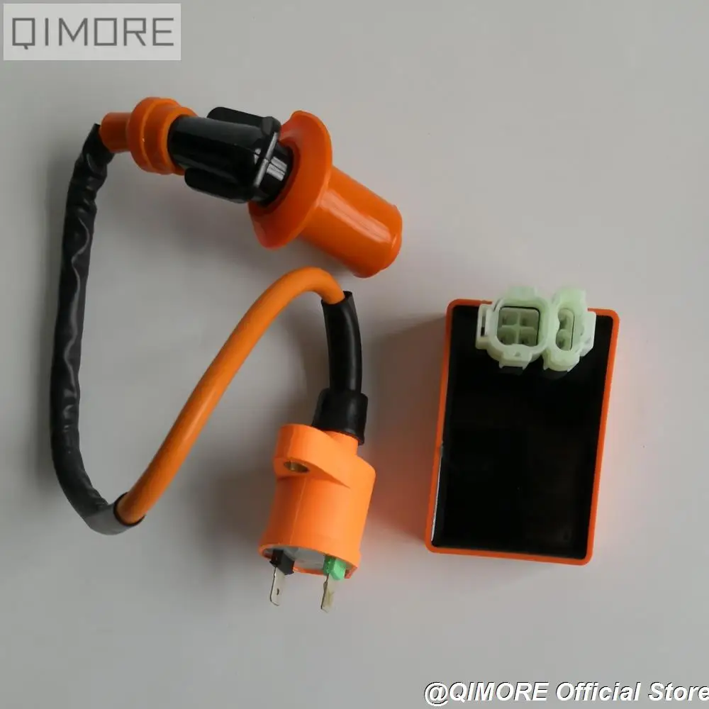 

Performance Ignition Coil & Racing DC fired CDI in orange for Scooter Moped ATV GY6 50 60 80 125 150 139QMB 152QMI 157QMJ