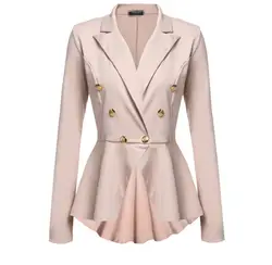 2018 Демисезонный Для женщин пиджаки Новая мода куртки для Для женщин костюм нерегулярные тонкий сексуальный Блейзер Бизнес женский пиджак