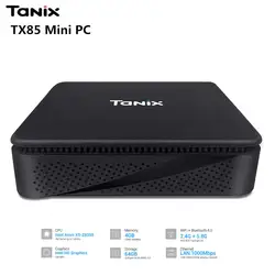 TANIX TX85 Mini PC Smart TV box Intel Atom X5 Z8350 Windows 10 4 GB 64 GB 2,4 5,8 GHz WiFi Декодер каналов кабельного телевидения 1000 Мбит/с BT 4,0 64Bit