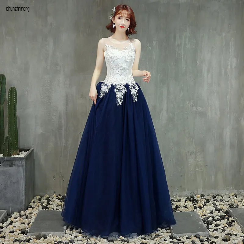 Свадебные Длинные вечерние платья Vestido De 15 Anos без рукавов кружевное с аппликацией