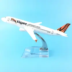 Модель самолета литая металлическая Модель Самолеты 16 см 1:400 Tiger Airways A320 Airbus Модель самолета самолет подарок
