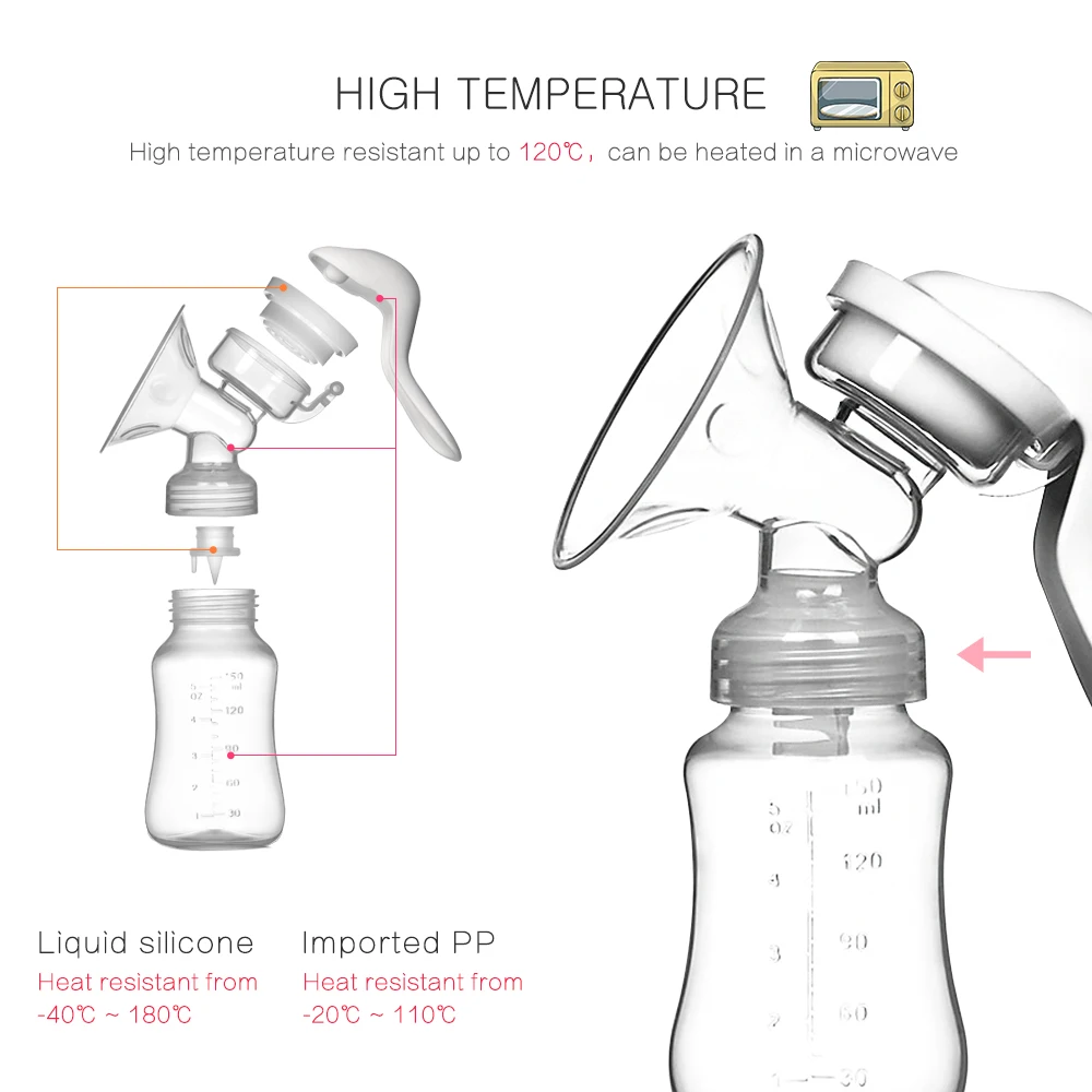 Breast Pump Baby Nipple Manual Suction Milk Pump Feeding Breasts Pumps Milk Bottle Sucking Postpartum Supplies Accessories