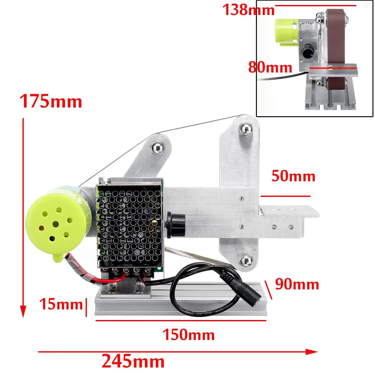 110 V-220 V 250w DIY Электрический мини ленточно-шлифовальный станок Полировочная шлифовальная машина Меч 6x60/120/240/400/600/800 сетки с абразивной лентой