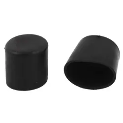 2 шт. Резиновые круглая мебель ног Обложка протектор 28 мм внутренний диаметр черный