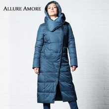 Winter Jackets Women New Women’s Parka Female Long Jacket Removable hooded Woman Coat Puffer Stand-up Collar Coats AllureAmore