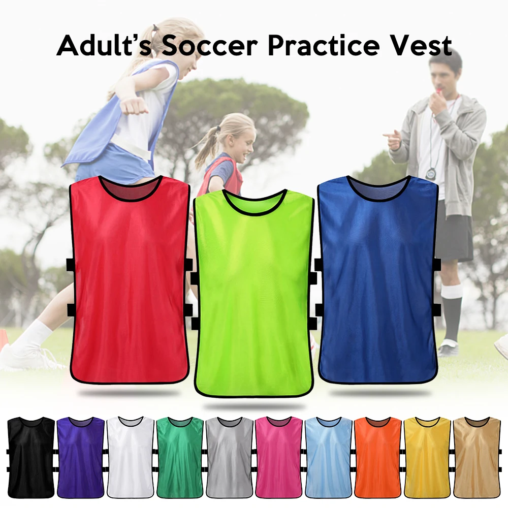 12PCS Breathable Basketball Practice Sports Vest Adults Soccer Pinnies Quick Drying Football Jerseys Vest Team Training Bibs
