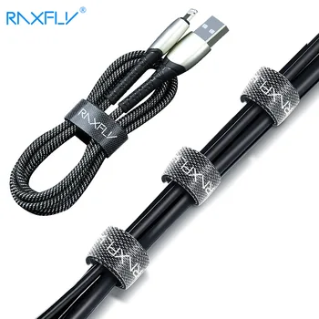 

RAXFLY Nylon Cable Winder For Mobile Phone Cable Earphone USB Cable Date Cord Organizer For Mouse Cables Wire Management Winder