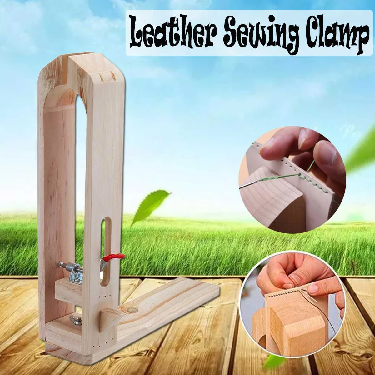 

Leather Craft Short Table Desktop Lacing Sewing Horse DIY Hand Stitching Clamp Leathercraft Sewing Clamp