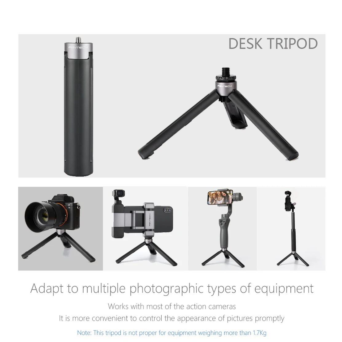 5 вариантов PGYTECH DJI POCKET 2 держатель для телефона адаптер крепление штатива селфи