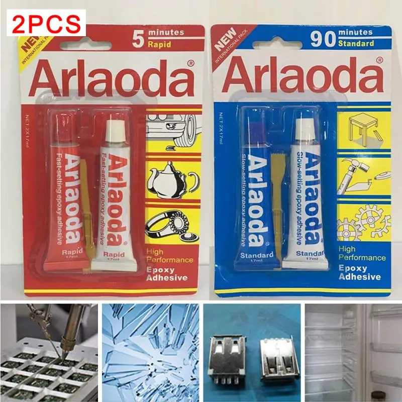 

2 minutes curing super liquid Araldite 2pcs/set 5/90 Minutes Metal Adhesive Stationery AB Epoxy AB Glue High Quality #0118