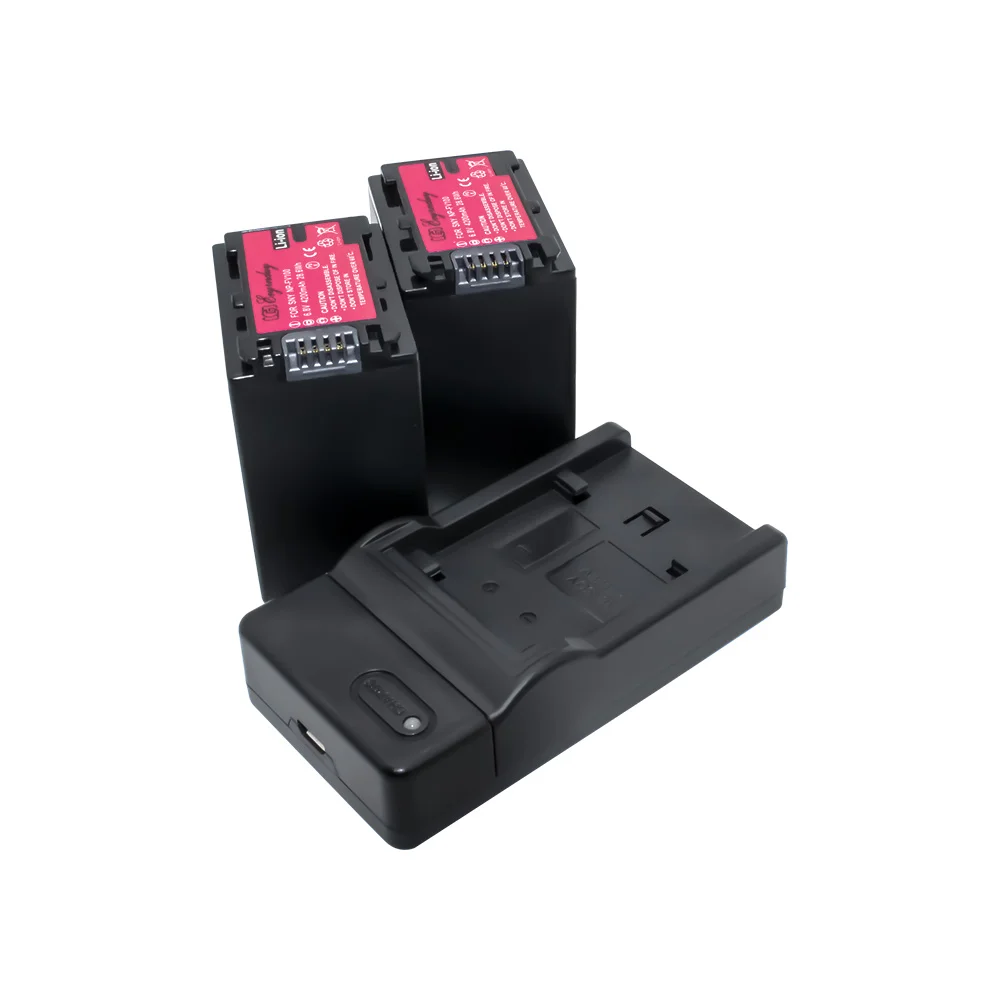 2 аккумулятора + USB зарядное устройство для камер SONY NP FV100 AX53 CX675/B CX455/B CX220 CX230 CX290 CX330