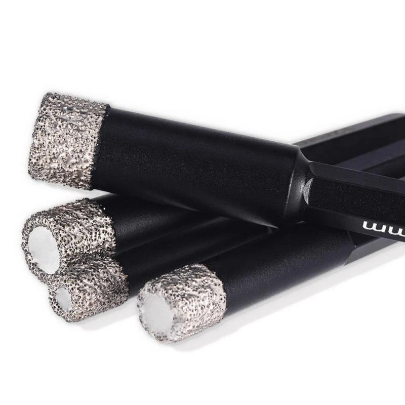 Diamond Hole Opener Hexagonal Shank Durable Drill Bit Braze Porcelain Glass Ceramic Dry Cut