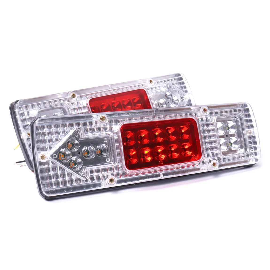 

High Quality 2pcs/set 12V/24V 30x9x2.8cm Electronic Taillight for Modified Agricultural Vehicles Battery Tricycles Tractors Vans