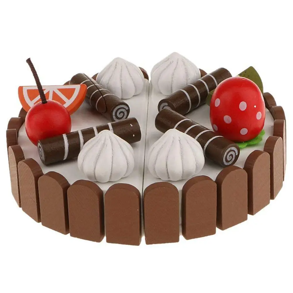 

FBIL-Magnetic Cutting Toy Magnetic Wood Food Cake Child Early Education Toys Gift (various) - Birthday Cake