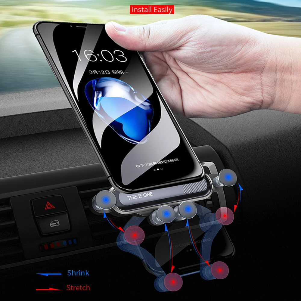 

WINNER General 360 Degree Expansion Creative Hidden Mode Automotive Bracket Air Conditioning Tuyere Installation Mobile Bracket