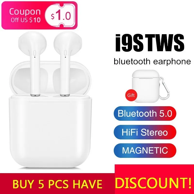 

Factory Sale I9s Tws With Gifts Headset Wireless Bluetooth Earphone 5.0 Sport Earbuds In Ear Have Mic For Xiaomi Iphone Huawei