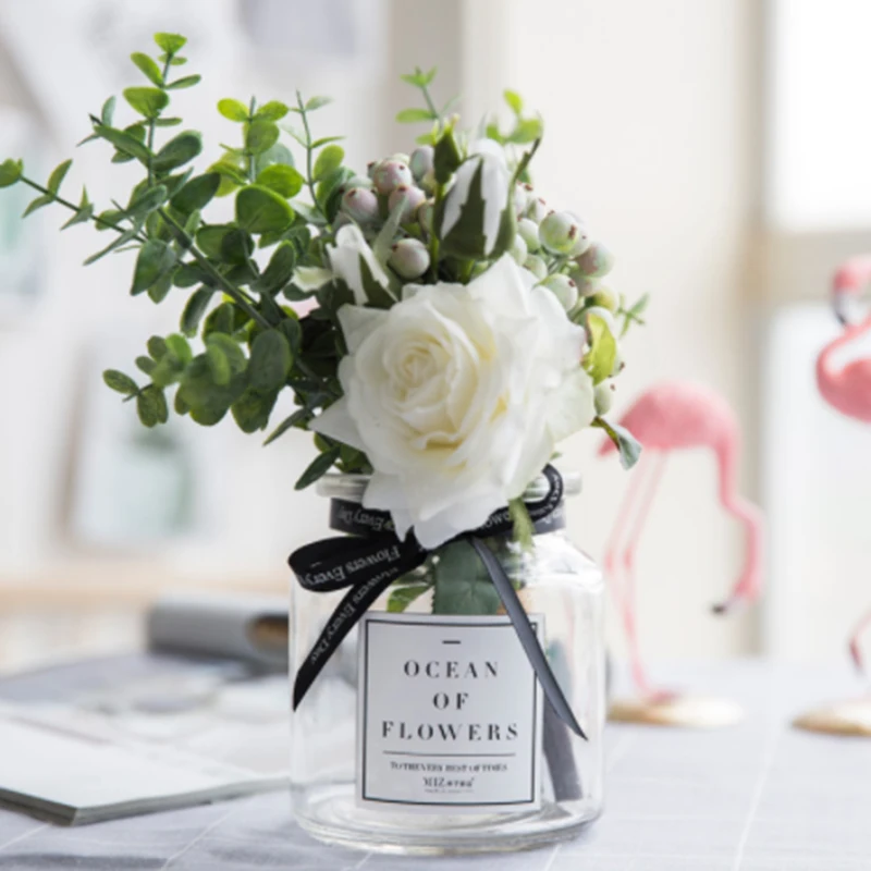 Rose Artificial Flowers for Wedding Fake Flowers Home Decor Artificial Flower Bouquet Wedding Table Home Garden Party Decoration Rose Artificial Flowers for Wedding Fake Flowers Home Decor Artificial Flower Bouquet Wedding Table Home Garden Party Decoration