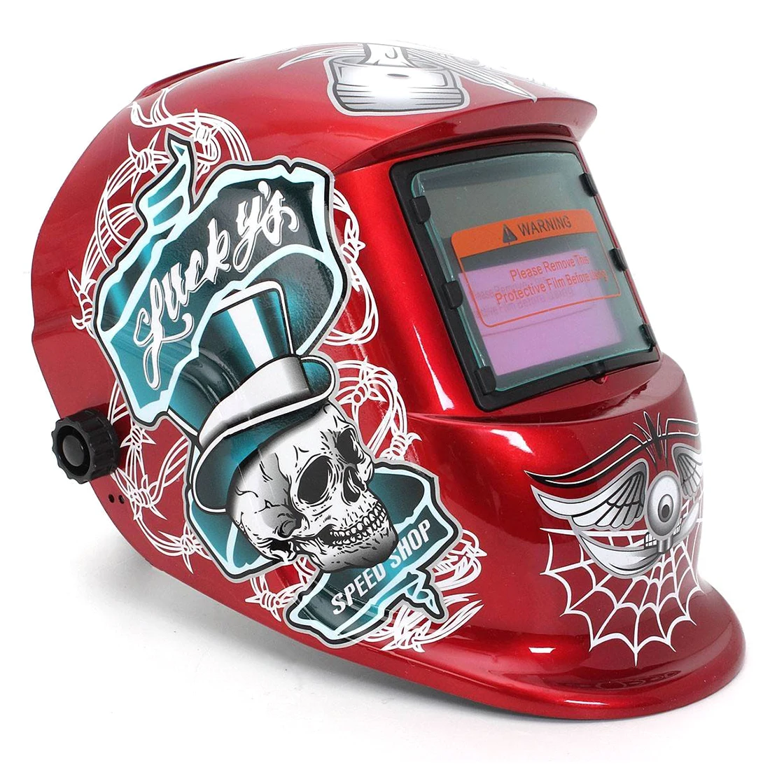 Горячий сварочный шлем маска Солнечная Автоматическая Сварка использование солнечной энергии для пополнения Красного Черепа и паутины