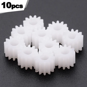 

10pcs New 12 Teeth D Shape Plastic Gear 1012DF Toy Gear Accessories 3mm Hole for N20 D-Axis DIY Car Robot Motor