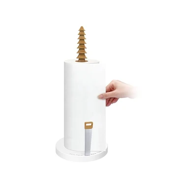 

Household Suction Cup Can Not Pull Kitchen Paper Towel Holder Vertical Punch-Free Roll Holder Toilet Paper Wrap Film Holder