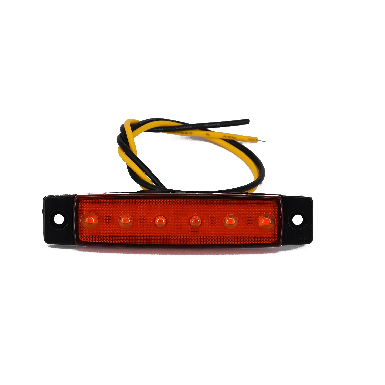 

1x 6LED Bus Boat Truck Trailer Side Marker Tail Light Lamp 12V Yellow Waterproof