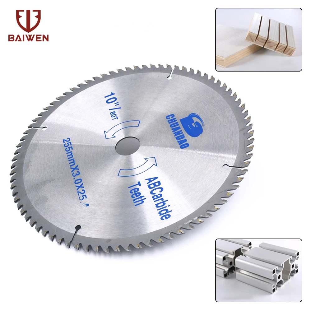 

10" 80T Carbide Circular Saw Blade For Woodworking Cutting