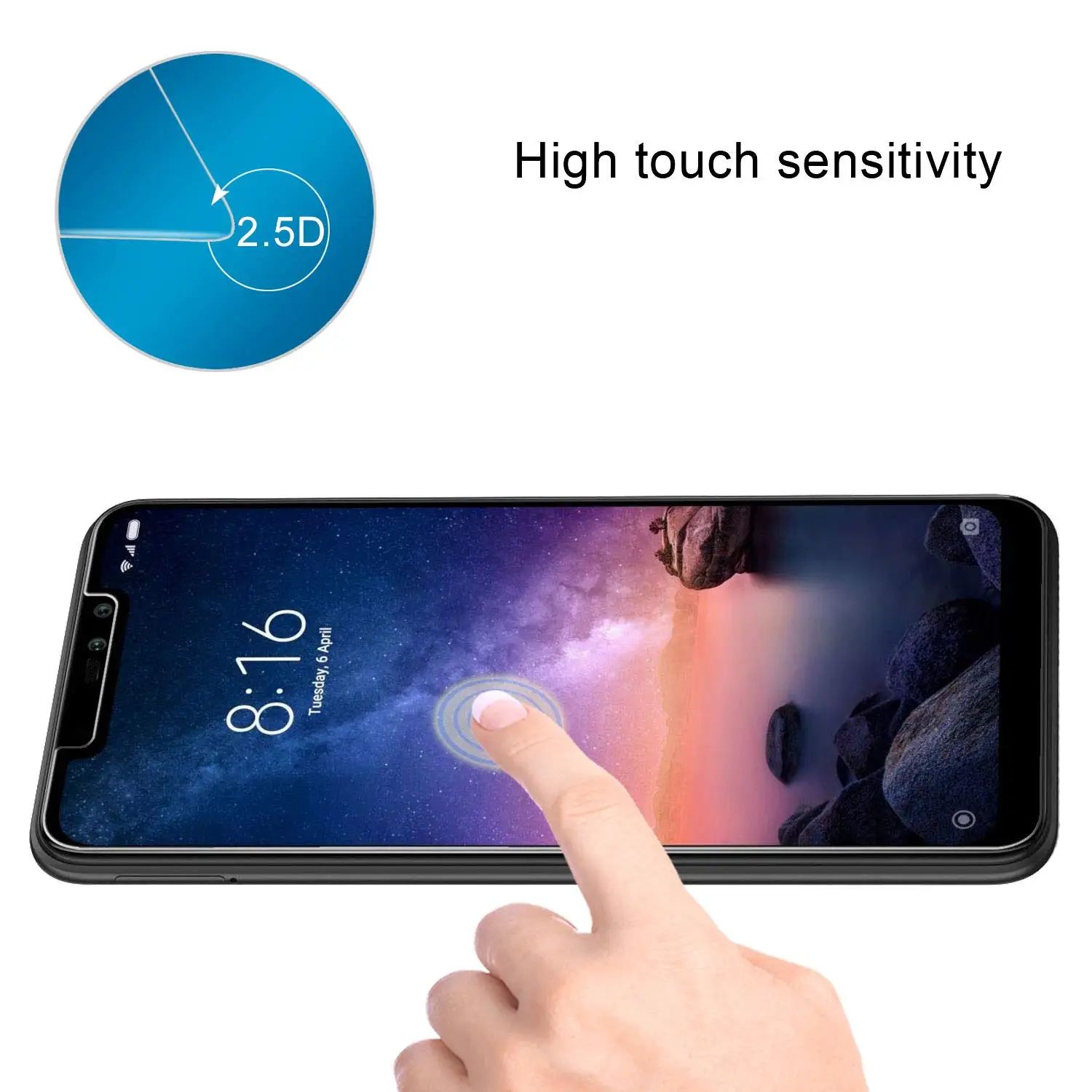 

2Pcs Tempered Glass For Xiaomi Redmi 4X For Redmi 5 5A Note 6 Pro Mi 8 SE Mi 6X Mix 2 Screen Protector Film
