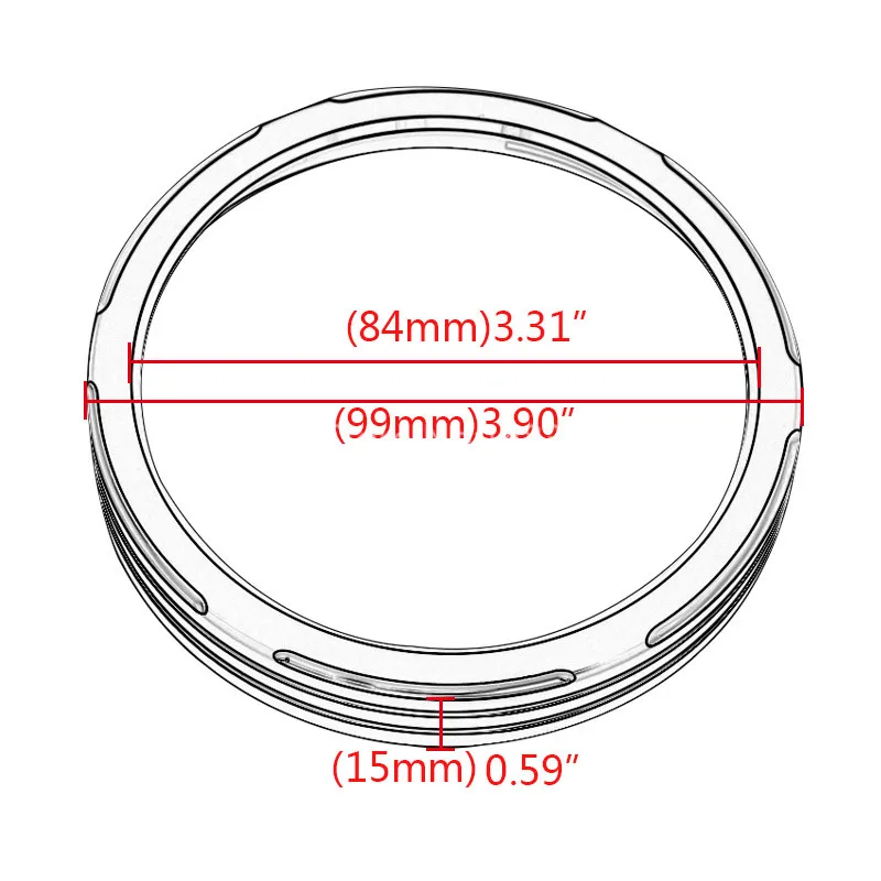 Мотоцикл 3,9 ''алюминиевый сплав сгущенные края срезанные датчики спидометра Accent Trim Ring подходит для Harley Sportster XL 00-17