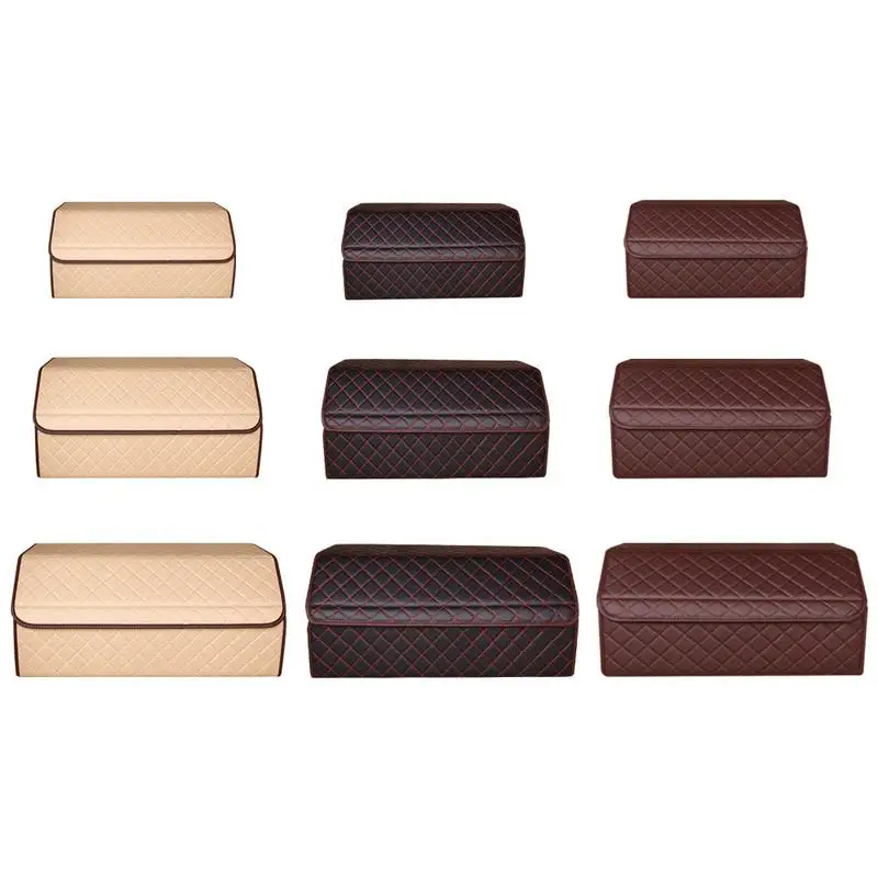 

Trunk Organizer Cargo Container Trunk Storage Box With Foldable Cover Handle Reflective Tape For Car SUV Auto Accessories