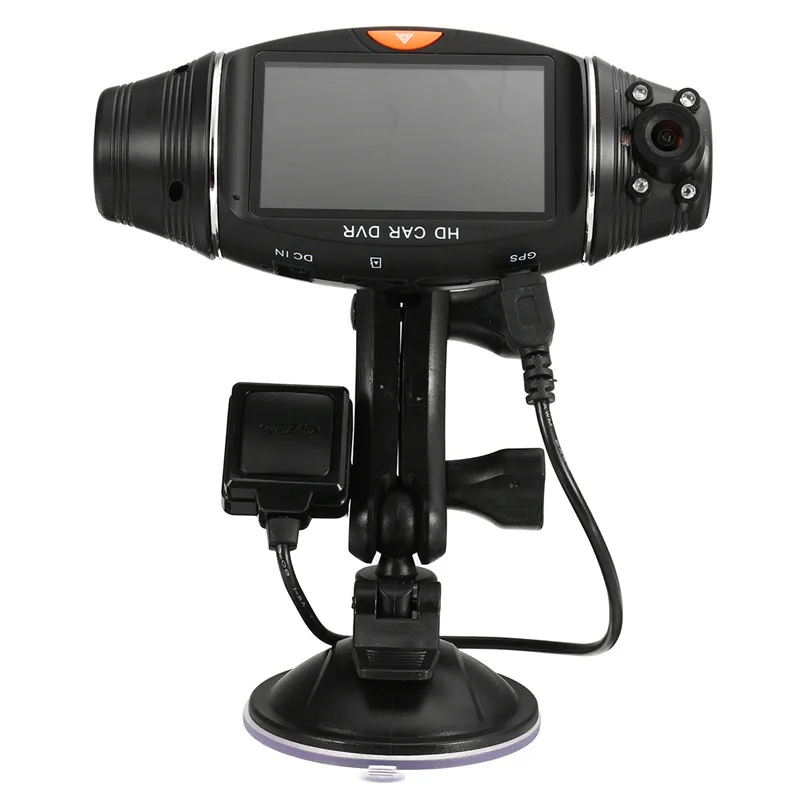 

2.7 inch R310 Dual Lens HD Car DVR Camera GPS IR 140 Degree Night Vision Rear View Auto Car Camera G-sensor Car Camera Recorder