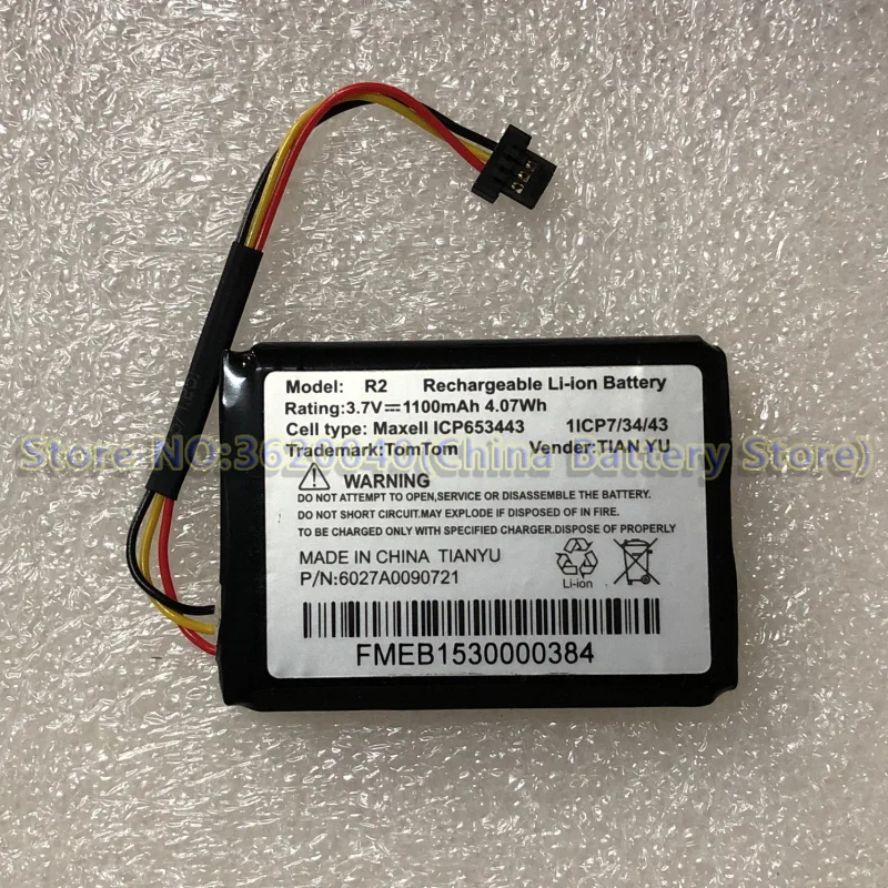 GND 3.7V 6027A0106201 R2 Battery For TomTom 1EP0.029.01 4EP0.001.02 5EP0.029.01 XXL IQ Routes bateria Li-Polymer Batterie | Мобильные