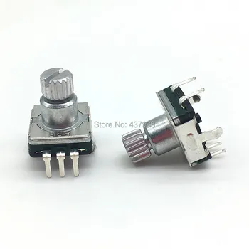 

2pcs/lot EC11 Rotary Encoder Code Switch 30 Position With Push Button Switch 5pin Plug in Handle Length 9.5mm Plum Shaft