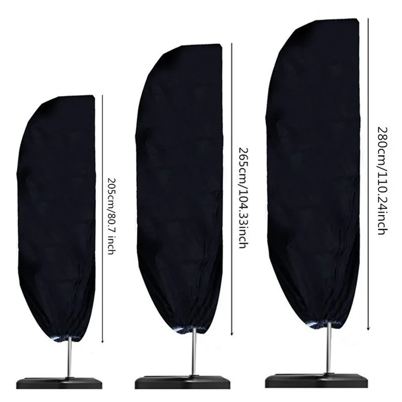 Housse parapluie imperméable en tissu Oxford, imperméable, dextérieur, pour le jardin, Patio, résistant aux intempéries, porte-à-faux, accessoires de pluie