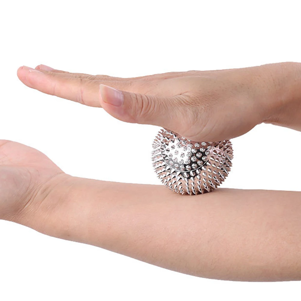 

2pcs Massage Ball Acupoints Stirring Magnetic Fitness Ball Sensory Ball Massage Roller Ball for Relieving Muscle Tension Fatigue