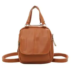 Для женщин кожаный рюкзак Multi Обувь для девочек путешествия сумки на плечо женский Sac Dos Mochila Feminina Женская сумочка основной