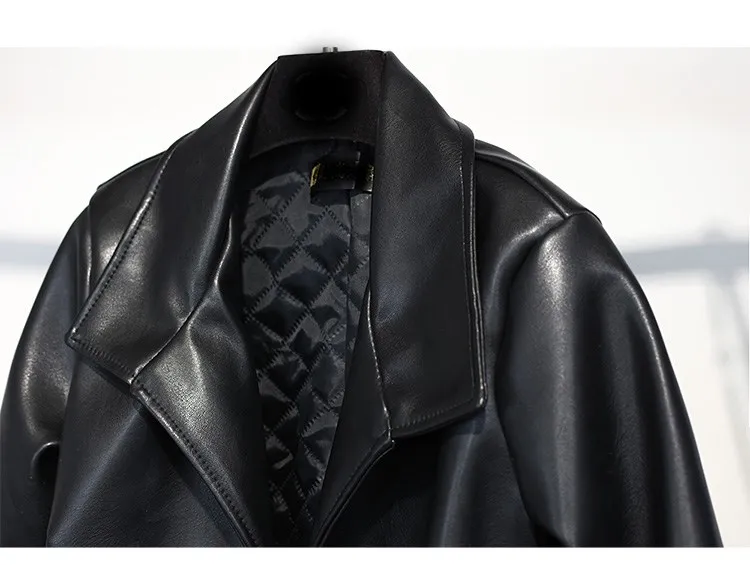 2018 Manteau Patchwork Nouvelle Femelle De Fourrure Pu Veste Courte Noir Longues Cuir Manches En Ardoisé Mode Fausse À FwFXdxqar