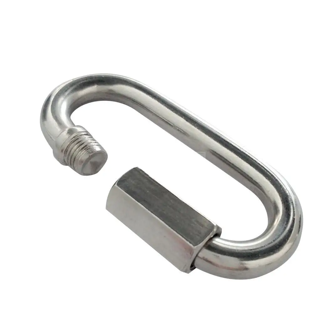 

Stainless Steel Carabiner Screw Lock Climbing Gear Safety Silver Rust-proof 0.6cm/0.24inch