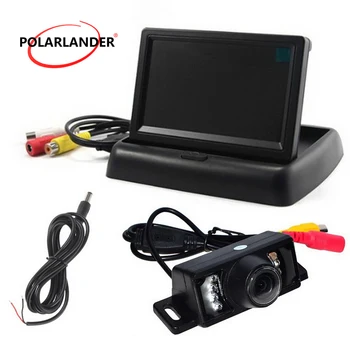 

480x234 resolution 4.3 inch Foldable TFT LCD Rear View Monitor with wireless transmitter receiver and reversing Camera