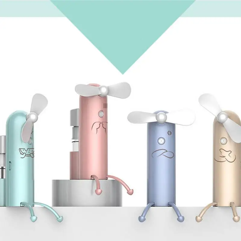 

New mini fan portable Phone Bracket Spray USB Charging Creative Hand-held Mini Fan Water Jet Fan #CW