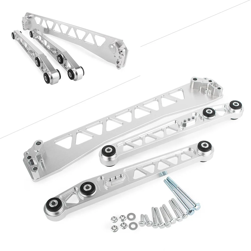 Rear Lower Control Arm Subframe Brace Tie Bar Fit for 1996 1997 1998 1999 2000 Honda Civic EK Black