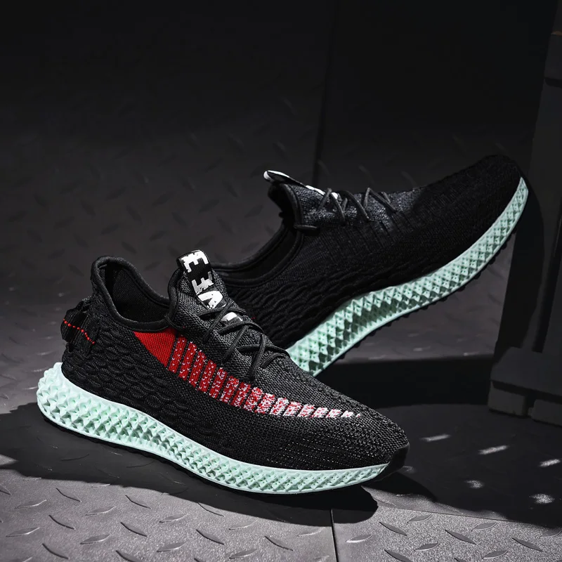 2019 New 4D Print Man Sneakers Men Running Shoes Light Sport Shoes Male Summer Blade Shoes Breathable Outdoor Walking Jogging