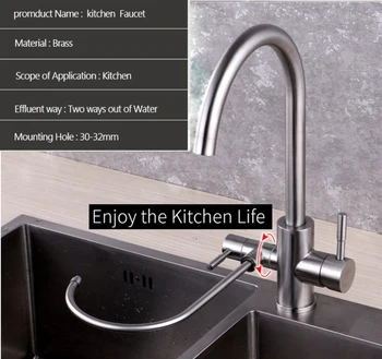 

Purification Kitchen Faucets Bathroom Kitchen Mixer Tap 360 Rotation with Water Filter Features Mixer Tap Crane For Kitchen