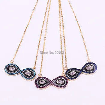

5Pcs Charm New Micro Pave Shiney CZ Crystal Pendant Necklace for Women
